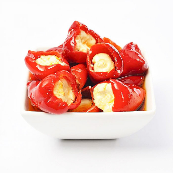 Red Feta Stuffed Peppers